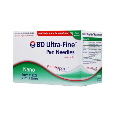 BD Nano Pro Pen Needles Ultrafine 4mm 32G 100 Pack