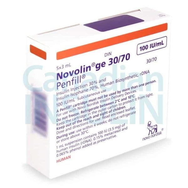 Novolin ge 30 70 cartucho penfill 2