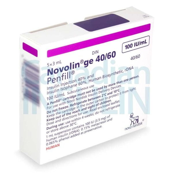 Novolin ge 40 60 cartucho penfill 2