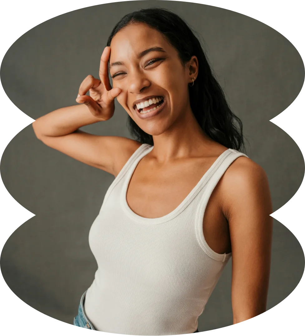 A smiling woman